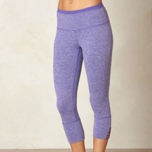 Prana Tori Purple Cropped Leggings Size Large